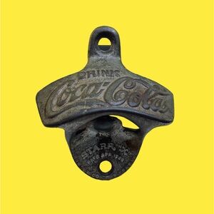 Coca Cola Vintage Wall Mount StarrX Cast Metal Bottle Opener